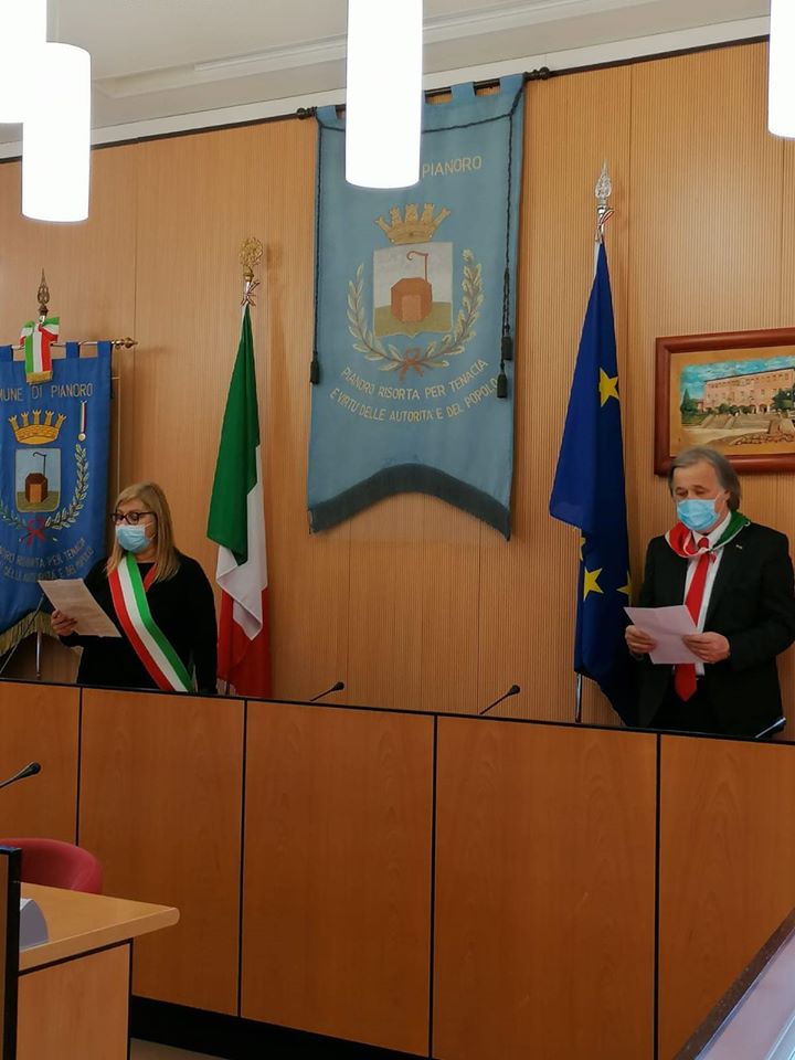 25 aprile 2020 sala consiglio celebrazione